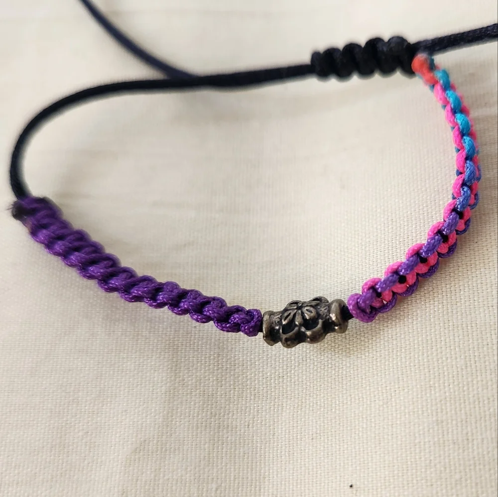 Adjustable Bracelet Handmade Braided Bracelet 4 Pieces  Unisex #01
